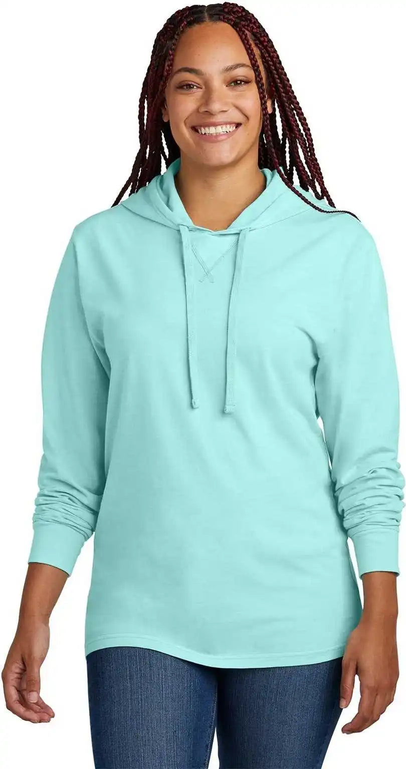 Allmade Al6305 Unisex Mineral Dye Organic Cotton Hoodie Tee Saltwater Blue