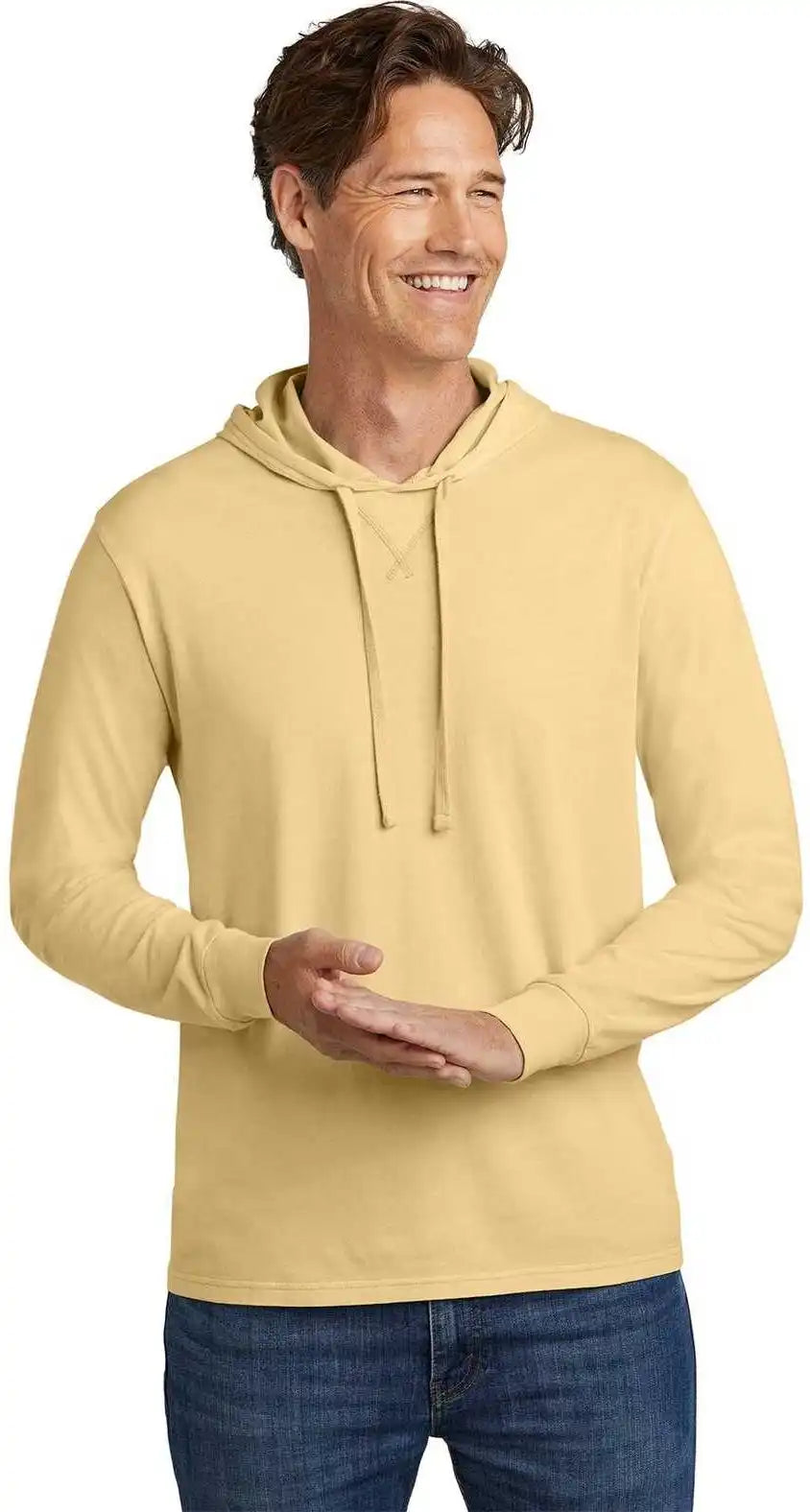 Allmade Al6305 Unisex Mineral Dye Organic Cotton Hoodie Tee - Golden Wheat