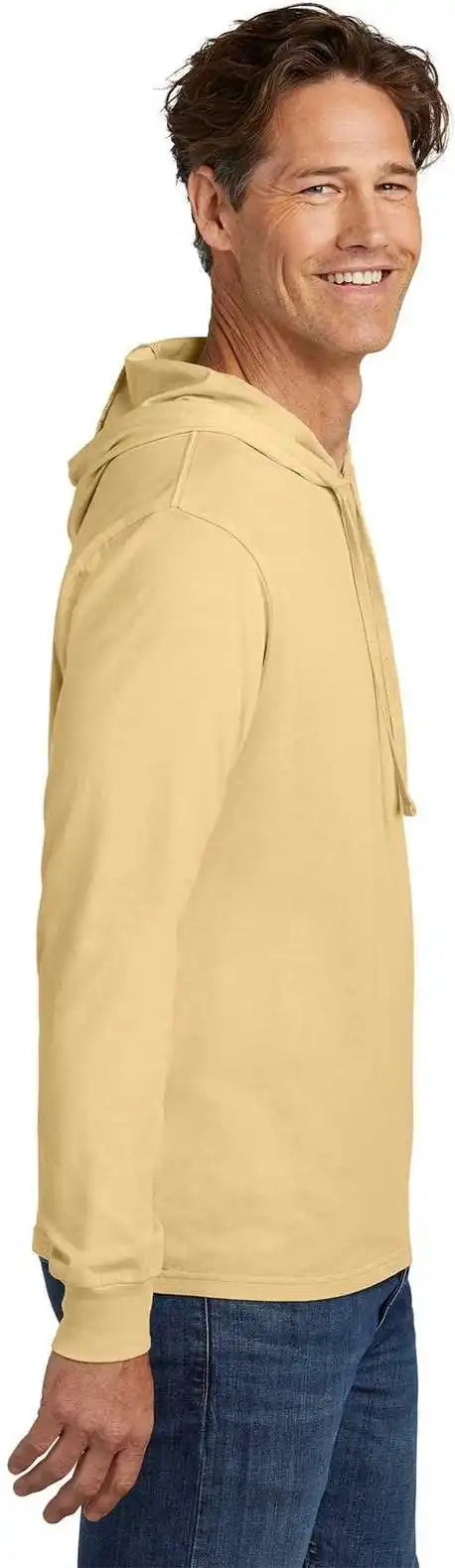 Allmade Al6305 Unisex Mineral Dye Organic Cotton Hoodie Tee - Golden Wheat