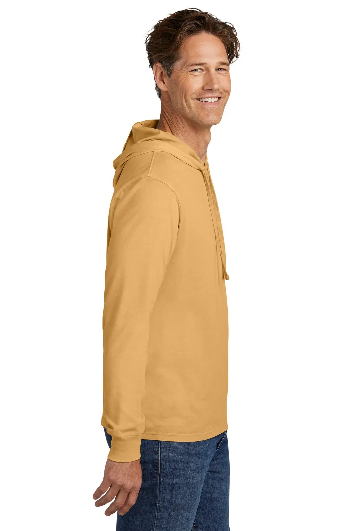 Allmade Al6305 Allmade Unisex Mineral Dye Organic Cotton Hoodie Tee - Golden Wheat