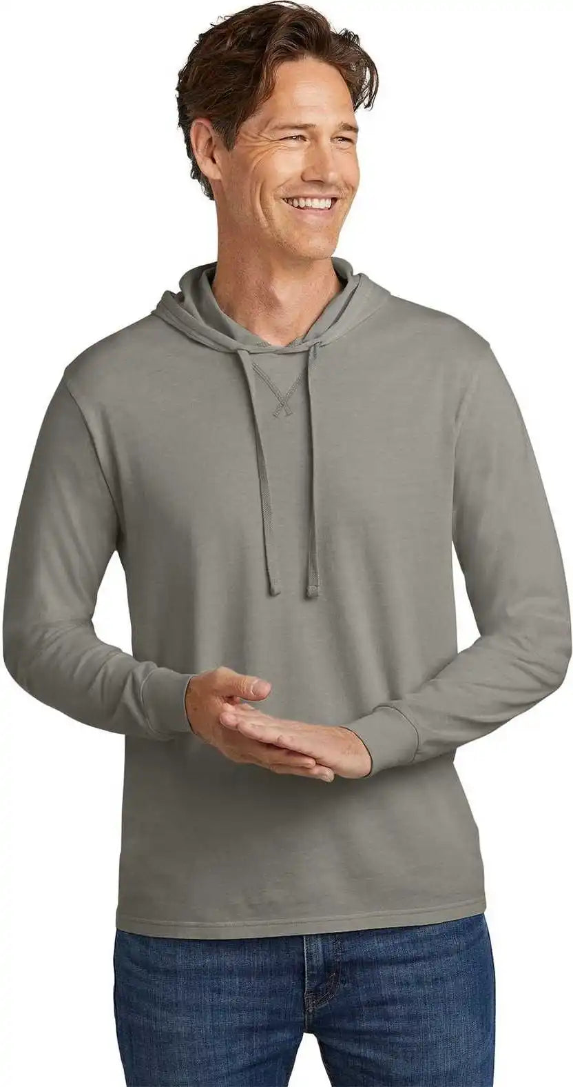 Allmade Al6305 Unisex Mineral Dye Organic Cotton Hoodie Tee - Gray