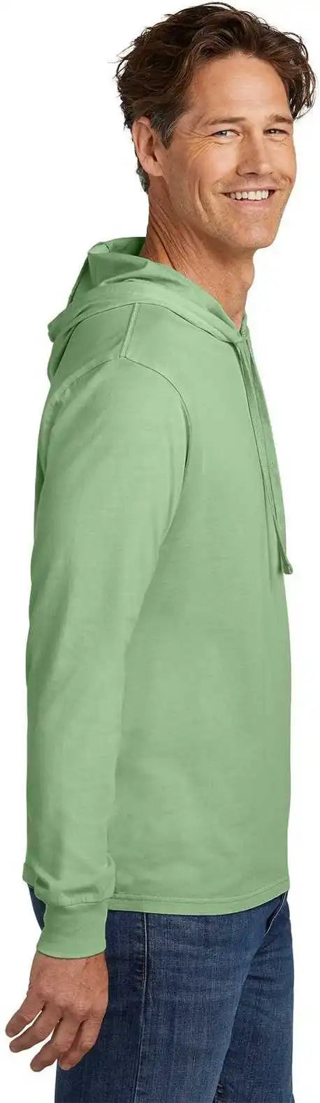 Allmade Al6305 Unisex Mineral Dye Organic Cotton Hoodie Tee - Lichen Green
