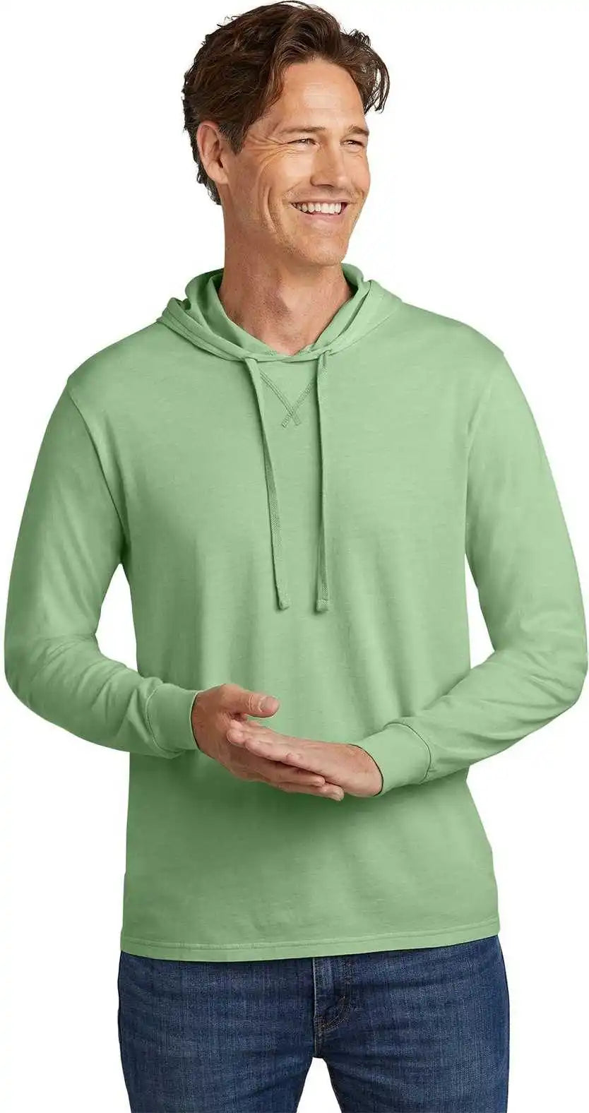 Allmade Al6305 Unisex Mineral Dye Organic Cotton Hoodie Tee - Lichen Green