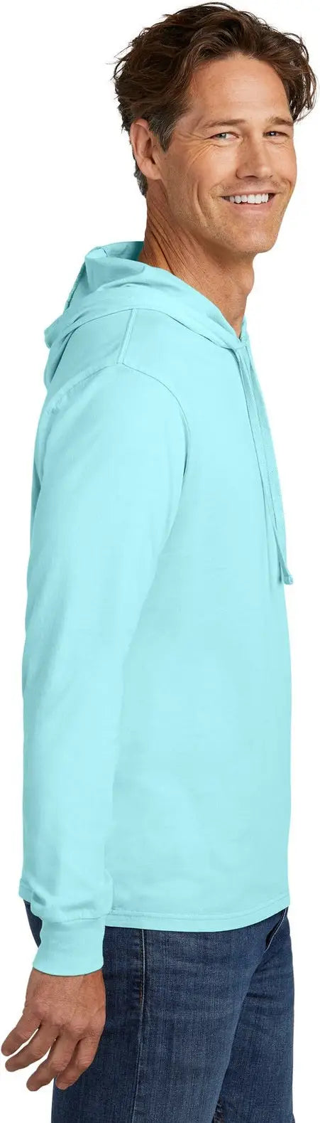 Allmade Al6305 Allmade Unisex Mineral Dye Organic Cotton Hoodie Tee - Saltwater Blue