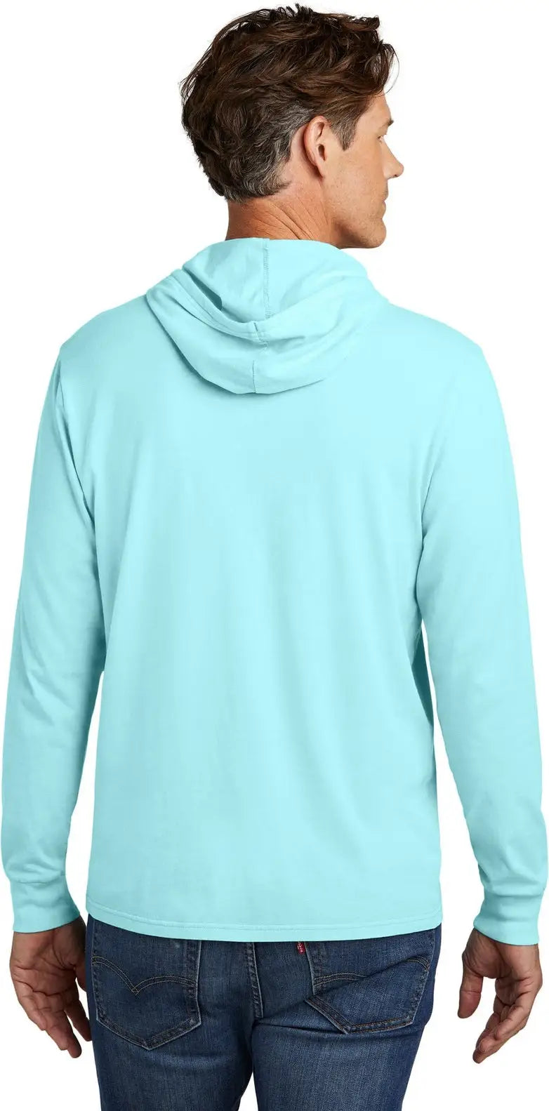 Allmade Al6305 Allmade Unisex Mineral Dye Organic Cotton Hoodie Tee - Saltwater Blue