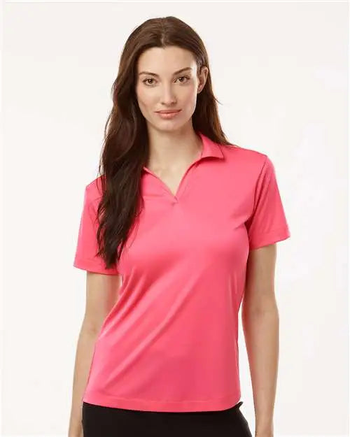Allpro 41800l Pro-lock Women’s Performance Polo - Bright Pink
