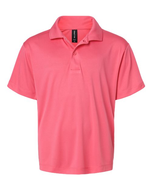 Allpro 41800y Pro-lock Youth Performance Polo - Bright Pink