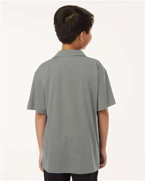 Allpro 41800y Pro-lock Youth Performance Polo - Graystone