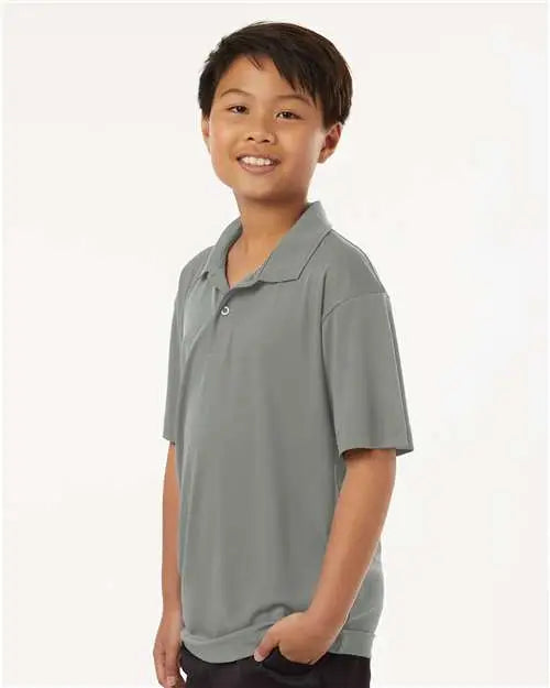 Allpro 41800y Pro-lock Youth Performance Polo - Graystone