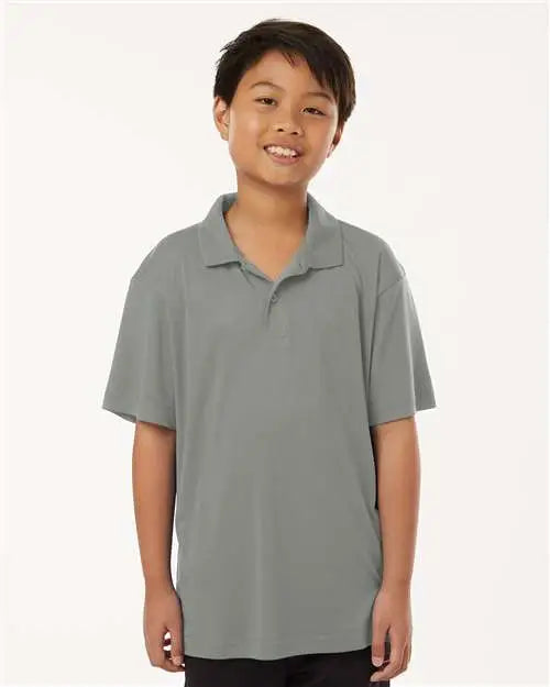 Allpro 41800y Pro-lock Youth Performance Polo - Graystone
