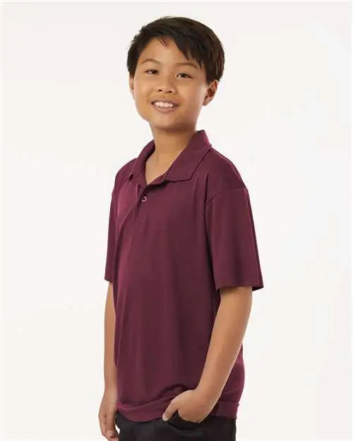 Allpro 41800y Pro-lock Youth Performance Polo - Maroon