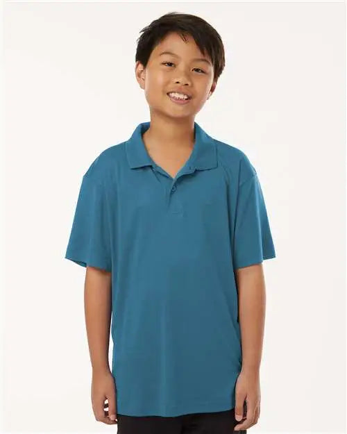 Allpro 41800y Pro-lock Youth Performance Polo - Pacific Blue