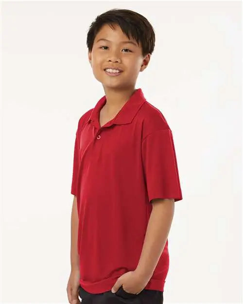Allpro 41800y Pro-lock Youth Performance Polo - Red