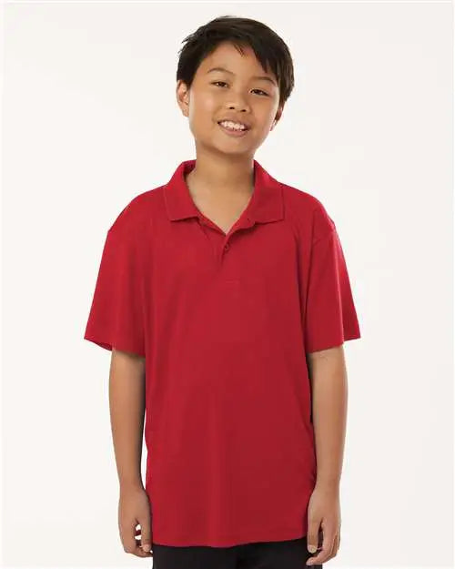 Allpro 41800y Pro-lock Youth Performance Polo - Red