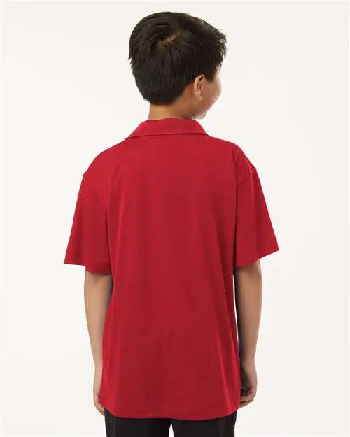 Allpro 41800y Pro-lock Youth Performance Polo - Red