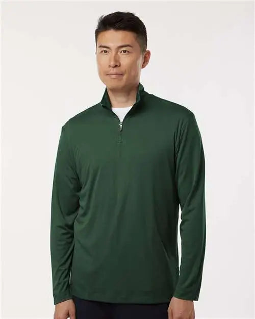 Allpro 41870 Pro-lock Performance Quarter-zip Pullover - Forest Green