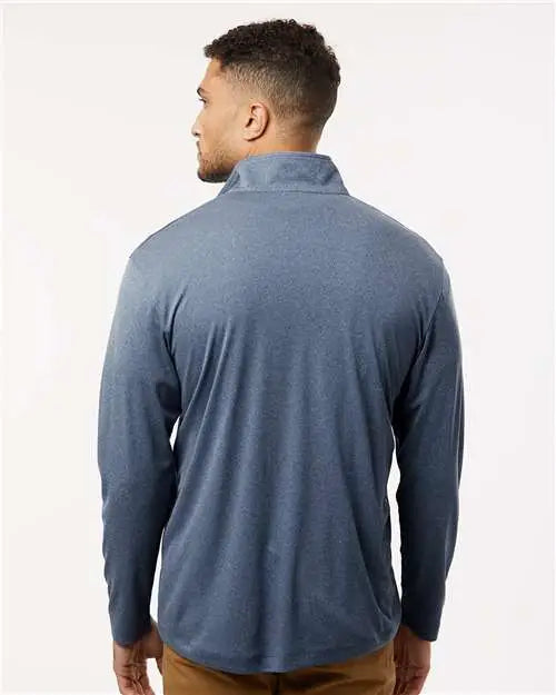 Allpro 41870 Pro-lock Performance Quarter-zip Pullover - Heather Navy