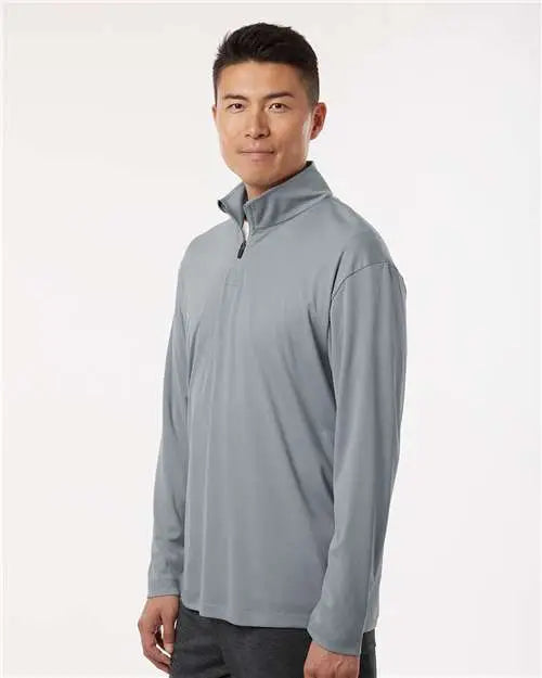 Allpro 41870 Pro-lock Performance Quarter-zip Pullover - Heather Steel
