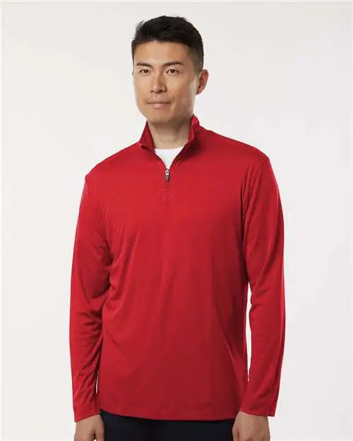 Allpro 41870 Pro-lock Performance Quarter-zip Pullover - Red