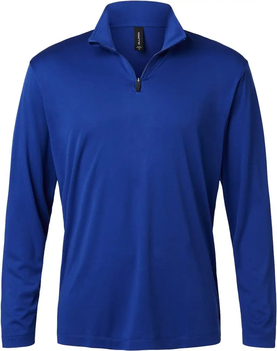 Allpro 41870 Pro-lock Performance Quarter-zip Pullover - Royal - Adult Xs