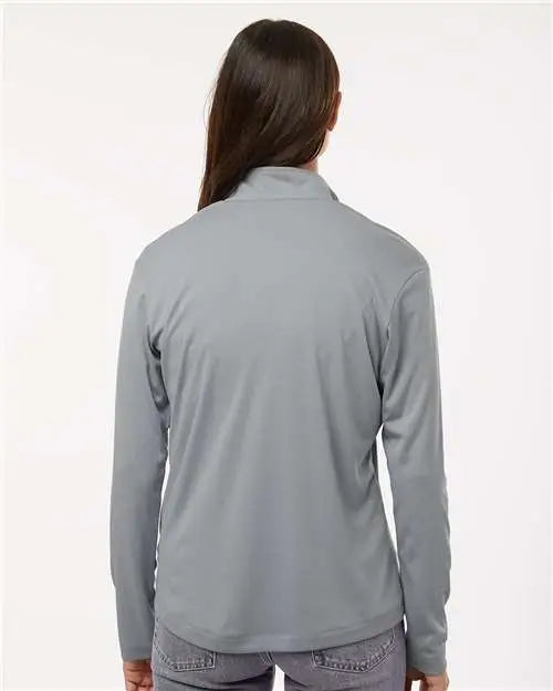 Allpro 41870l Pro-lock Women’s Performance Quarter-zip Pullover - Heather Steel