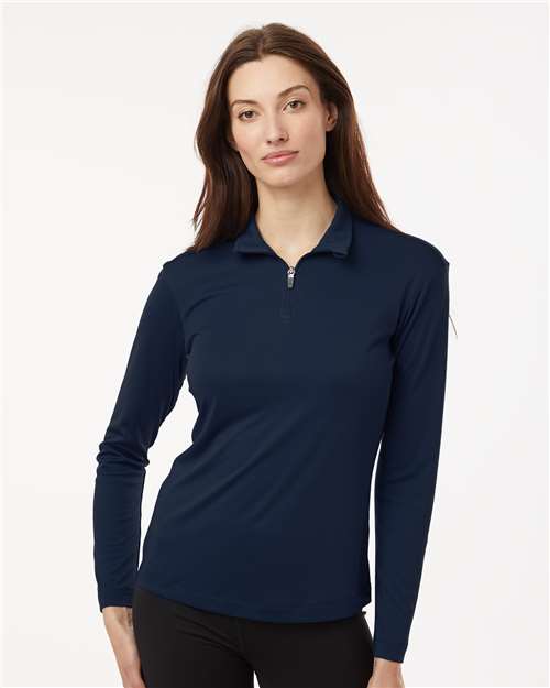 Allpro 41870l Pro-lock Women’s Performance Quarter-zip Pullover - Atlantic Blue