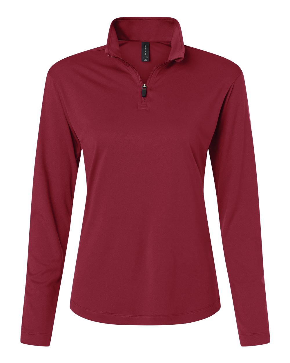 Allpro 41870l Pro-lock Women’s Performance Quarter-zip Pullover - Cardinal