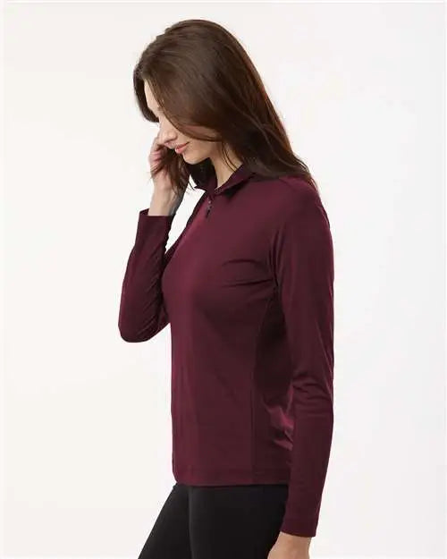 Allpro 41870l Pro-lock Women’s Performance Quarter-zip Pullover - Maroon