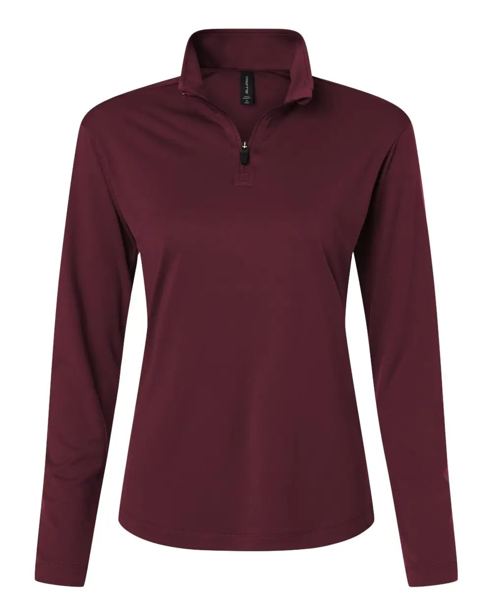 Allpro 41870l Pro-lock Women’s Performance Quarter-zip Pullover - Maroon - Ladies s