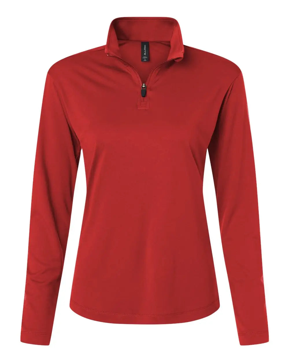 Allpro 41870l Pro-lock Women’s Performance Quarter-zip Pullover - Red - Ladies s
