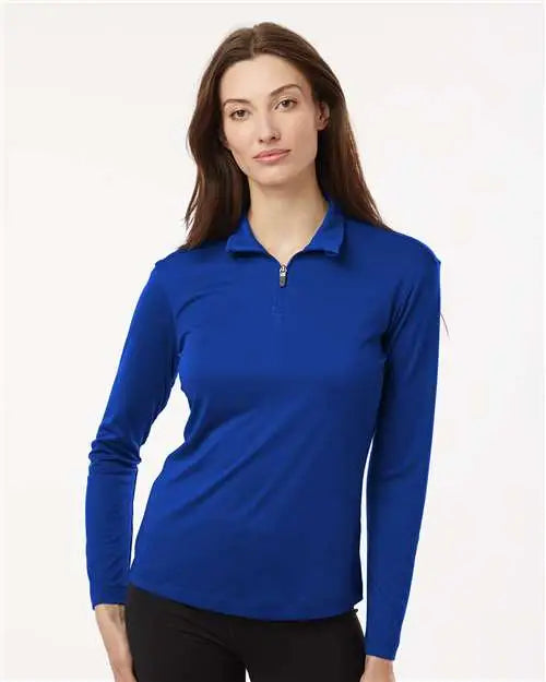 Allpro 41870l Pro-lock Women’s Performance Quarter-zip Pullover - Royal