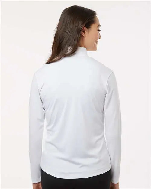 Allpro 41870l Pro-lock Women’s Performance Quarter-zip Pullover - White