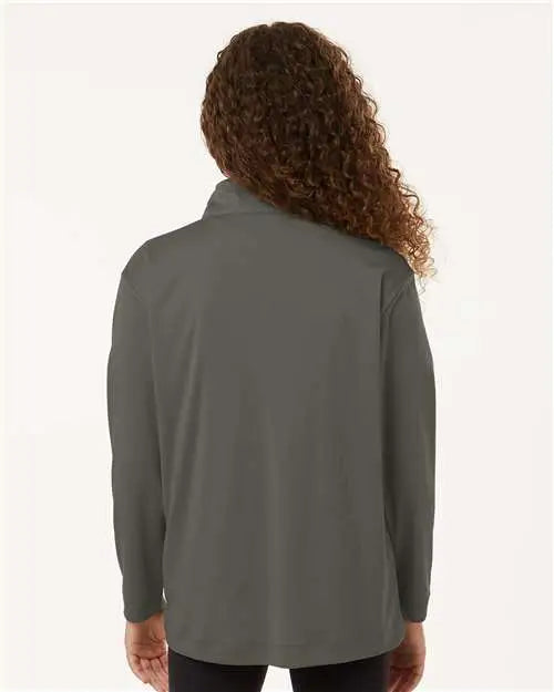 Allpro 41870y Pro-lock Youth Performance Quarter-zip Pullover - Charcoal