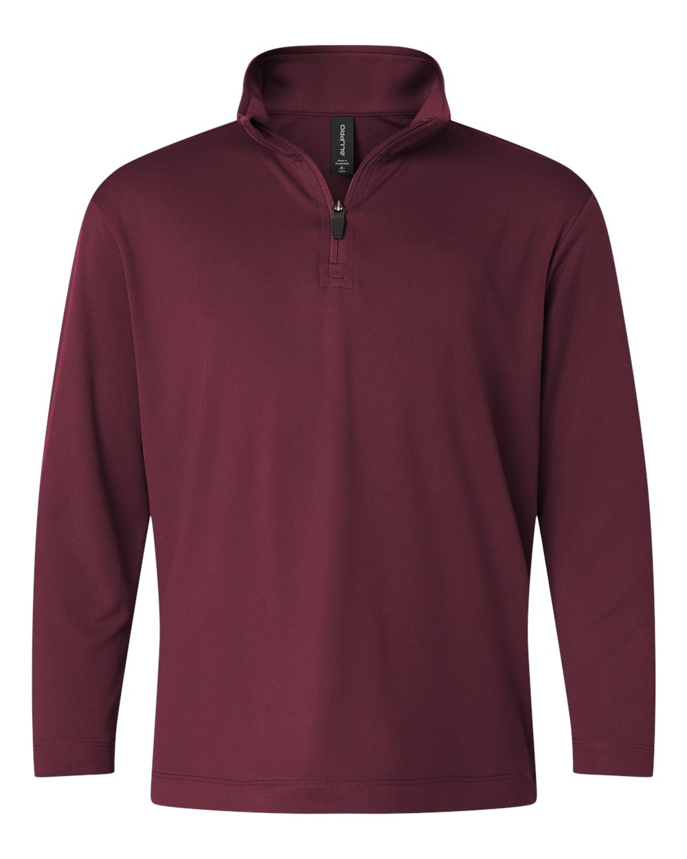 Allpro 41870y Pro-lock Youth Performance Quarter-zip Pullover - Maroon