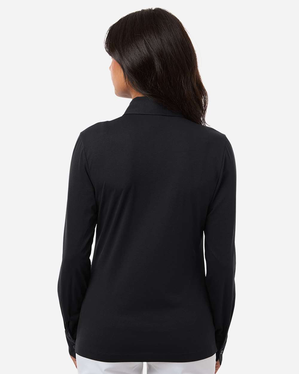 Allpro 41spll Women’s Pro-flex Sorona Button Down Shirt - Black