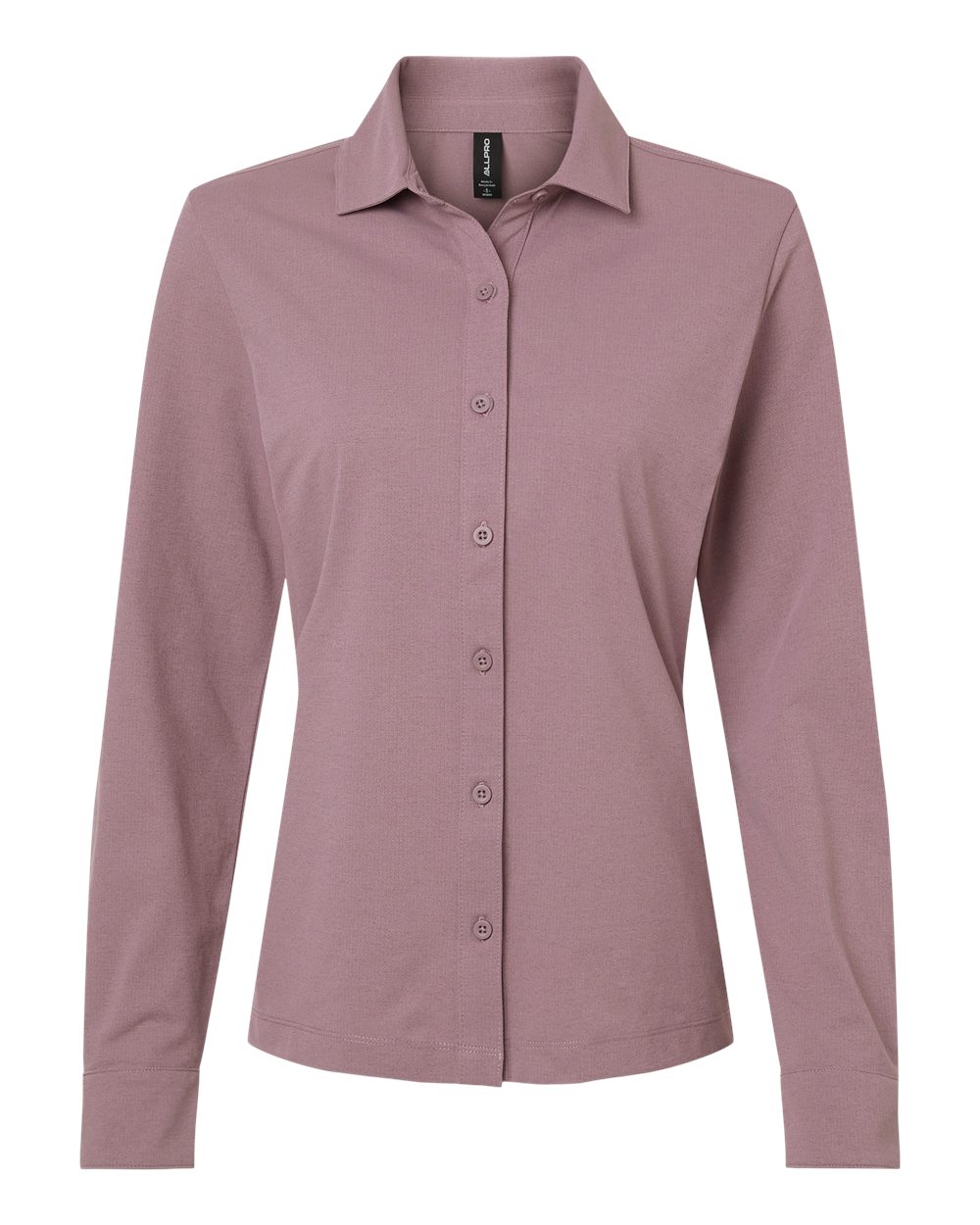 Allpro 41spll Women’s Pro-flex Sorona Button Down Shirt - Deep Lavender