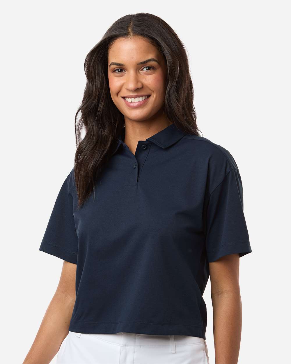 Allpro 41spml Women’s Pro-flex Sorona Boxy Polo - Navy