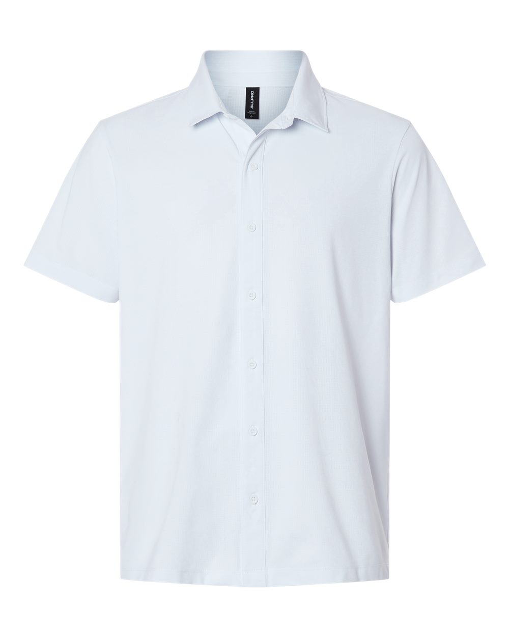 Allpro 41spss Men’s Pro-flex Sorona Button Down Short Sleeve Shirt - White