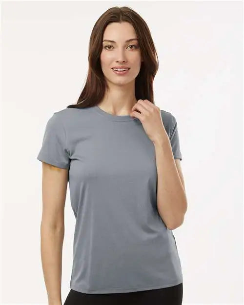 Allpro 48000l Pro-lock Women’s Performance T-shirt - Heather Steel
