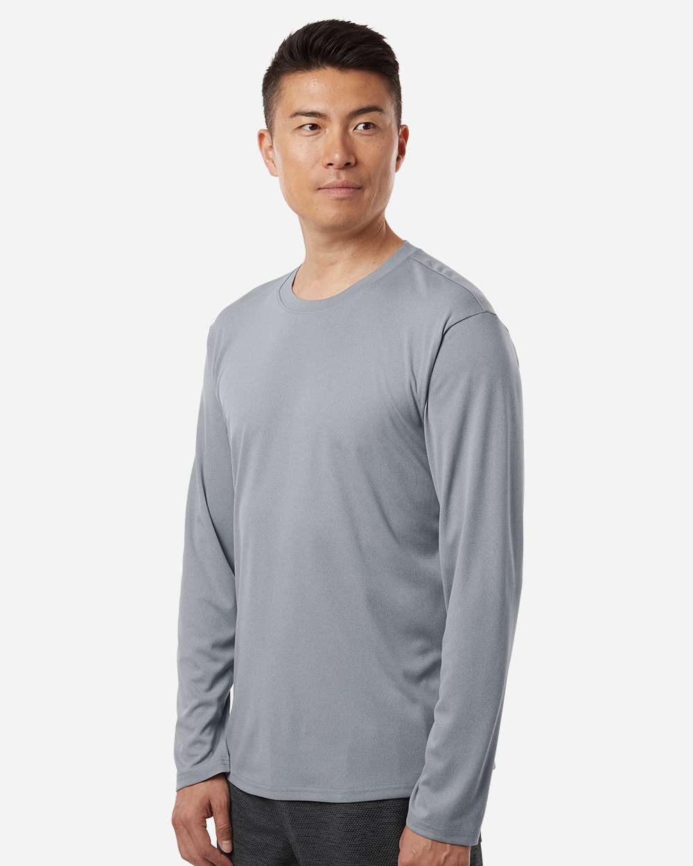 Allpro 48400t Unisex Tall Pro-lock Performance Long Sleeve T-shirt - Heather Steel