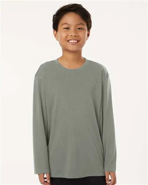 Allpro 48400y Pro-lock Youth Performance Long Sleeve T-shirt - Graystone