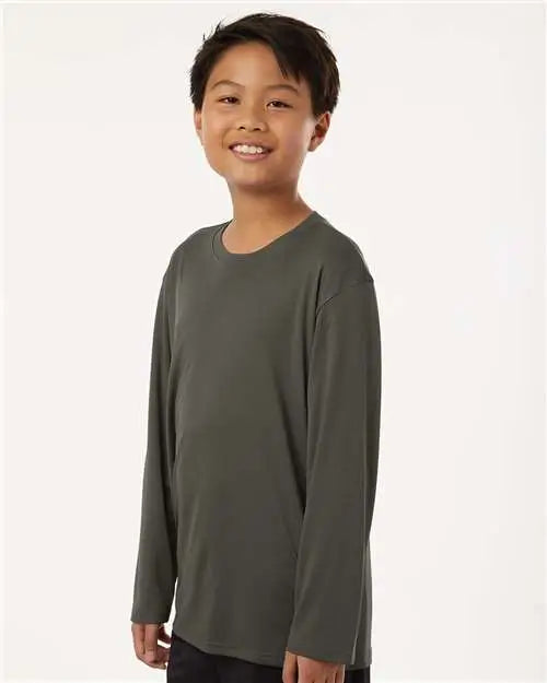 Allpro 48400y Pro-lock Youth Performance Long Sleeve T-shirt - Charcoal