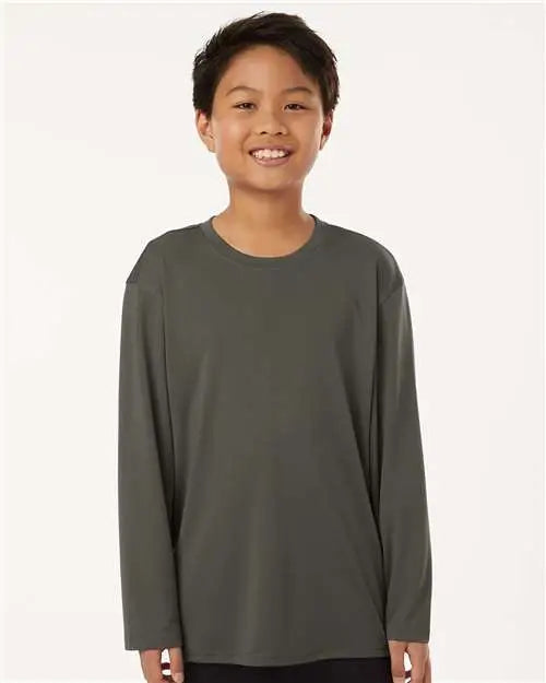 Allpro 48400y Pro-lock Youth Performance Long Sleeve T-shirt - Charcoal
