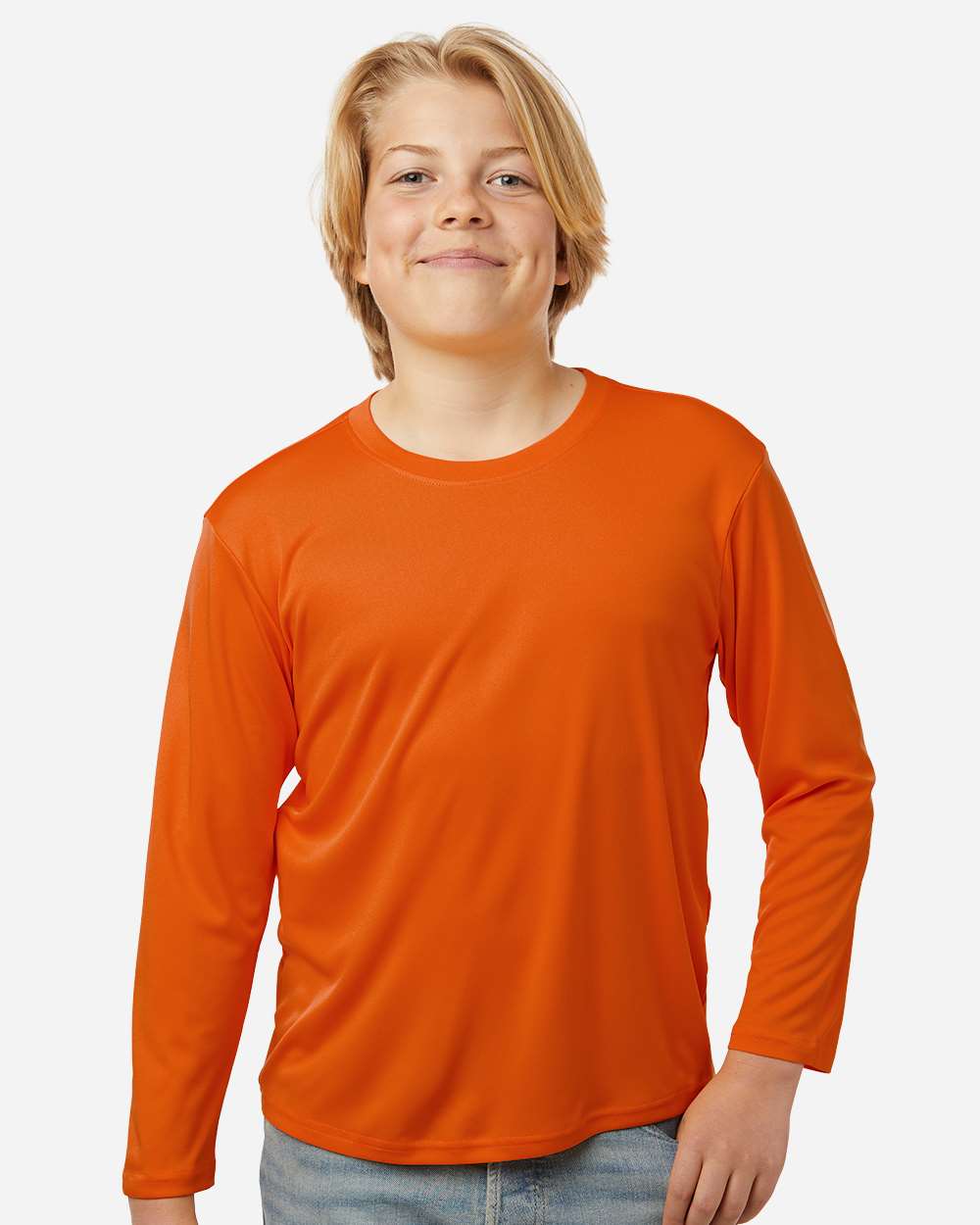Allpro 48400y Pro-lock Youth Performance Long Sleeve T-shirt - Deep Orange