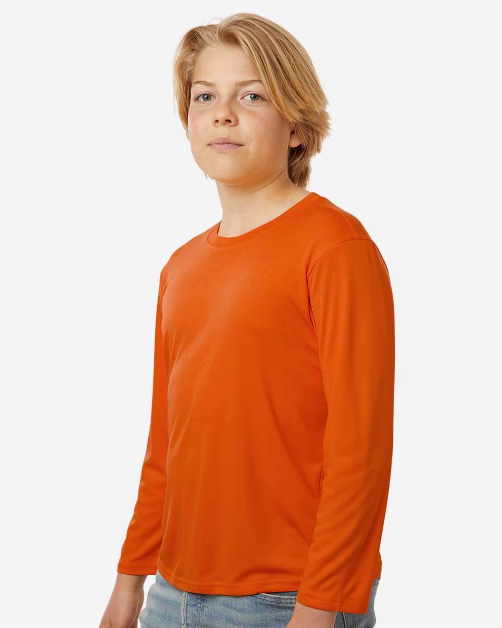 Allpro 48400y Pro-lock Youth Performance Long Sleeve T-shirt - Deep Orange