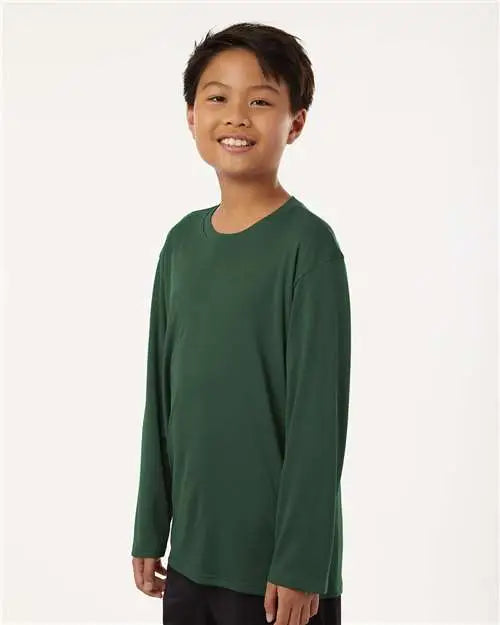 Allpro 48400y Pro-lock Youth Performance Long Sleeve T-shirt - Forest Green