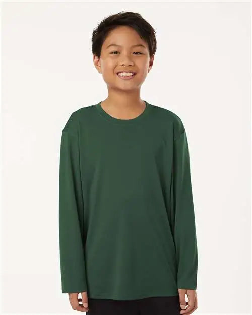 Allpro 48400y Pro-lock Youth Performance Long Sleeve T-shirt - Forest Green