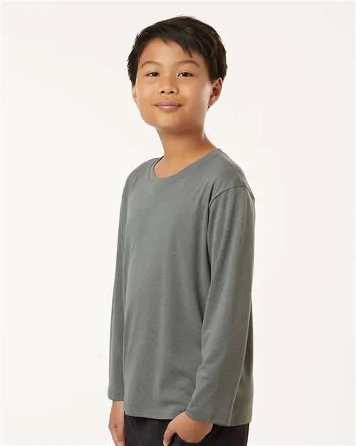 Allpro 48400y Pro-lock Youth Performance Long Sleeve T-shirt - Heather Granite