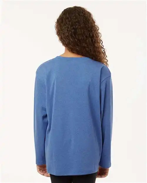 Allpro 48400y Pro-lock Youth Performance Long Sleeve T-shirt - Heather Royal