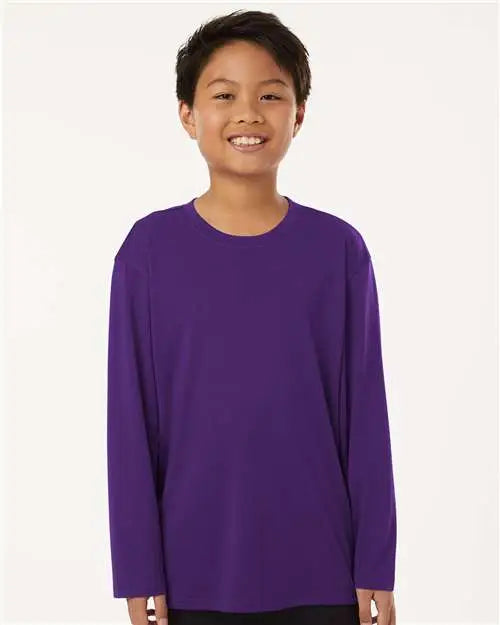 Allpro 48400y Pro-lock Youth Performance Long Sleeve T-shirt - Purple